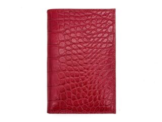 La Guêpe - Portefeuille en cuir imitation croco  rouge  131