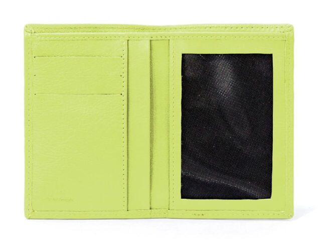 La Guêpe - Petite Maroquinerie - Portefeuille en cuir - Je Sors Ce Soir - anis - 890