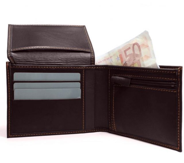 La Guêpe - Petite Maroquinerie - Portefeuille en cuir marron - 427