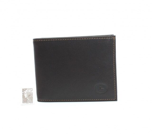 La Guêpe - Petite Maroquinerie - Portefeuille en cuir marron - 427