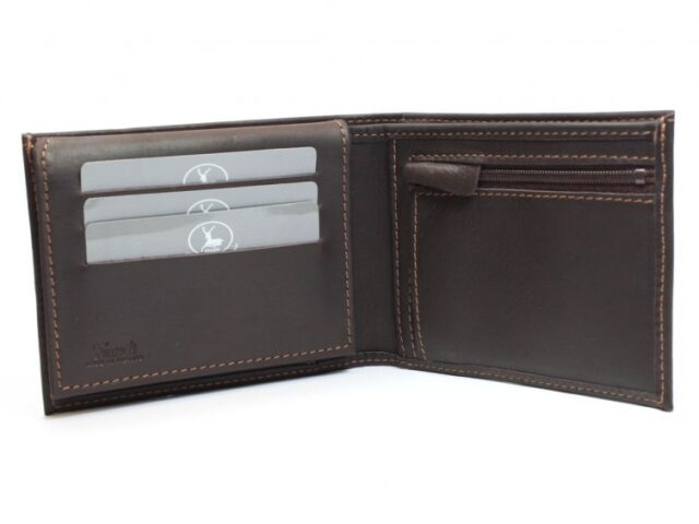 La Guêpe - Petite Maroquinerie - Portefeuille en cuir marron - 427