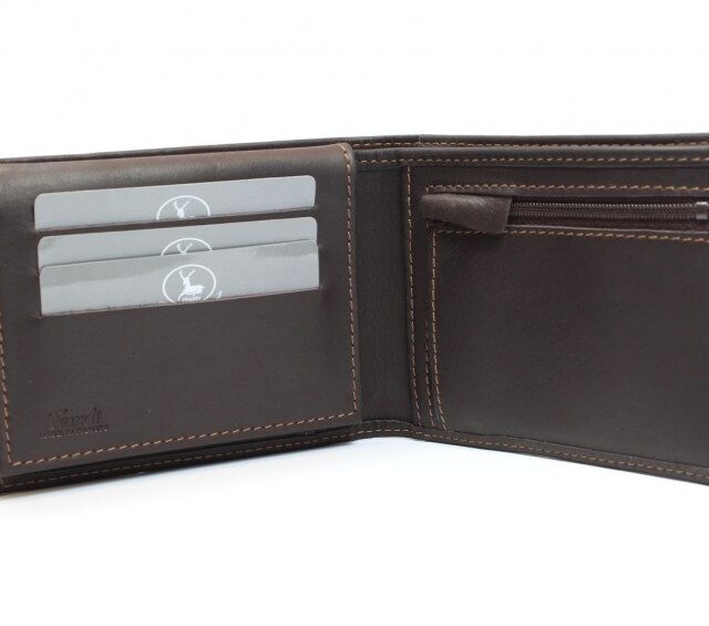 La Guêpe - Petite Maroquinerie - Portefeuille en cuir marron - 427