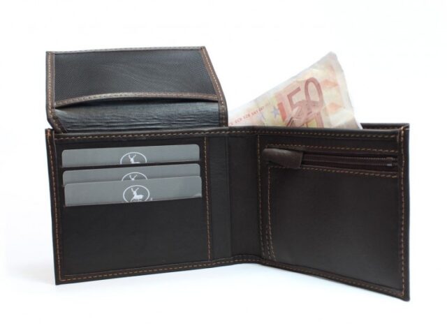 La Guêpe - Petite Maroquinerie - Portefeuille en cuir marron - 427