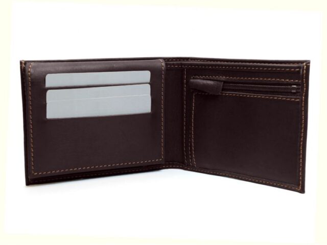 La Guêpe - Petite Maroquinerie - Portefeuille en cuir marron - 427