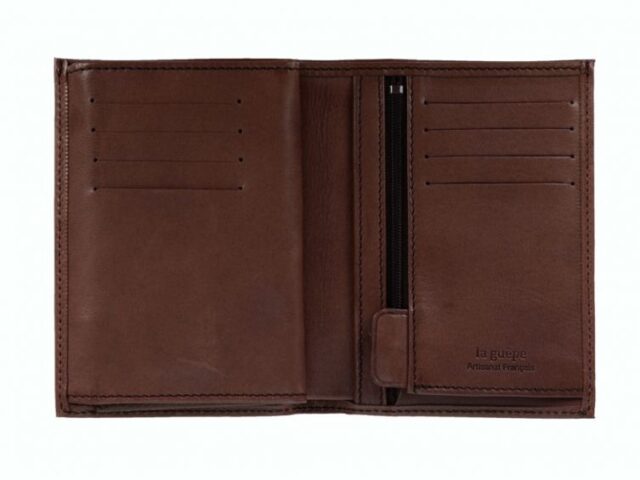 La Guêpe - Petite Maroquinerie - Portefeuille en cuir - marron - 466
