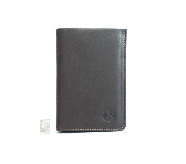 La Guêpe - Petite Maroquinerie - Portefeuille en cuir marron