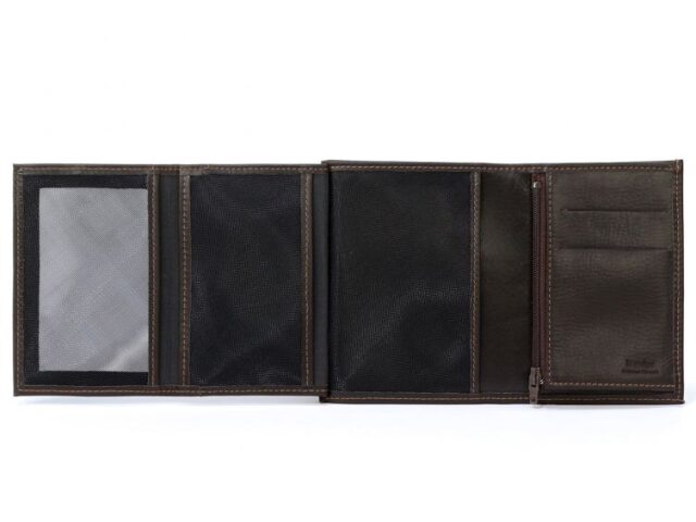 La Guêpe - Petite Maroquinerie - Portefeuille en cuir marron