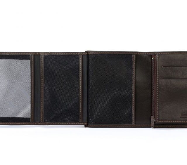 La Guêpe - Petite Maroquinerie - Portefeuille en cuir marron