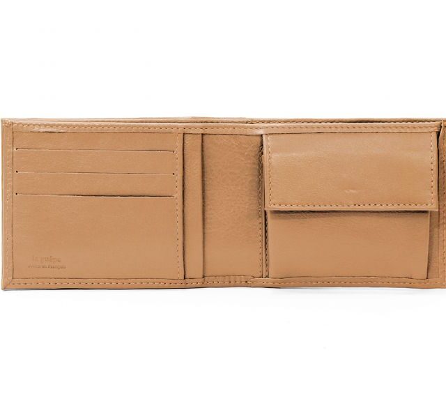 La Guêpe - Petite Maroquinerie - Portefeuille à l'italienne en cuir - caramel - 007