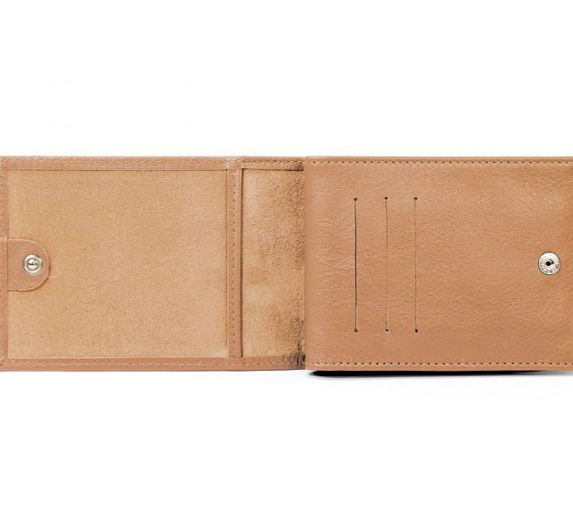 La Guêpe - Petite Maroquinerie - Portefeuille à l'italienne en cuir - caramel - 007