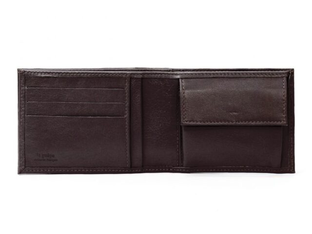 La Guêpe - Petite Maroquinerie - Portefeuille à l'italienne en cuir - marron - 007