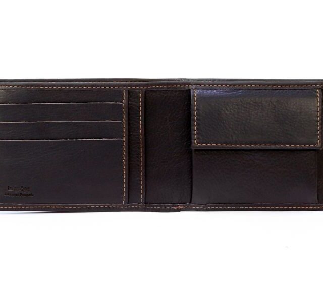 La Guêpe - Petite Maroquinerie - Portefeuille en cuir marron - 007