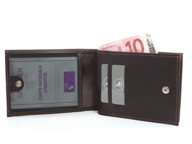 La Guêpe - Petite Maroquinerie - Portefeuille en cuir marron - 007