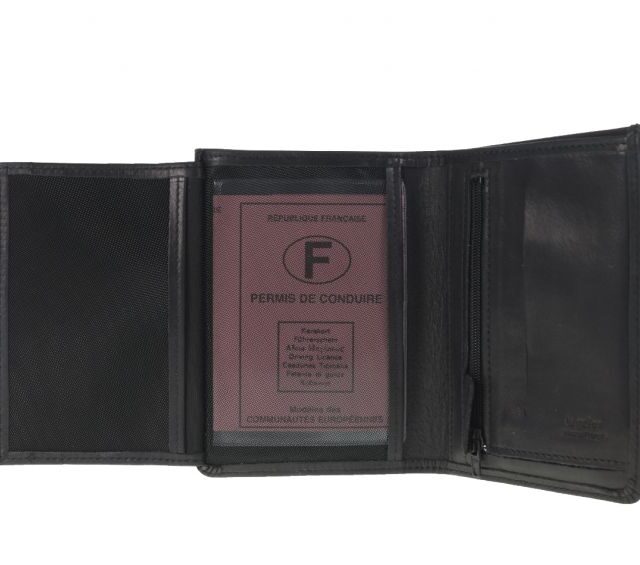 La Guêpe - Petite Maroquinerie - Portefeuille en cuir noir - 183