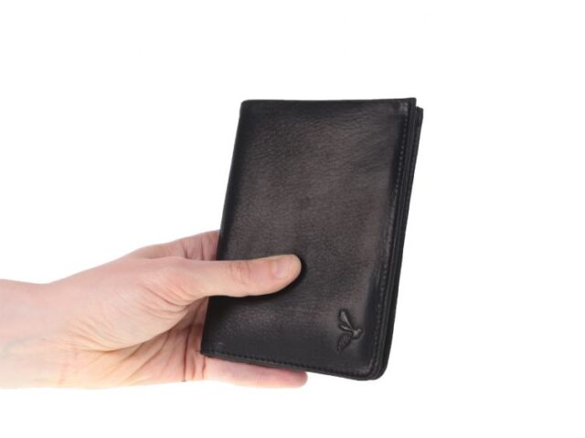 La Guêpe - Petite Maroquinerie - Portefeuille en cuir noir - 183