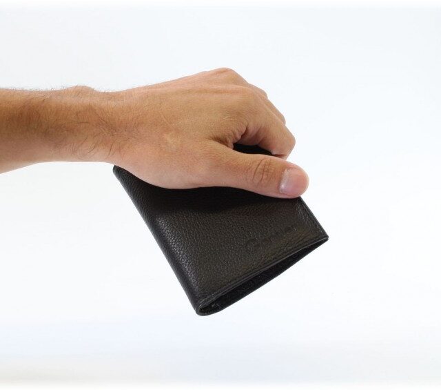 La Guêpe - Petite Maroquinerie - Portefeuille en cuir grainé - noir - 466