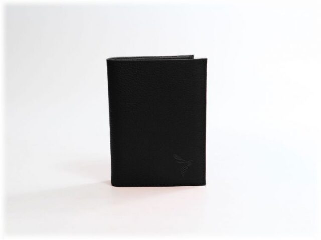 La Guêpe - Portefeuille en cuir grainé – noir – 466