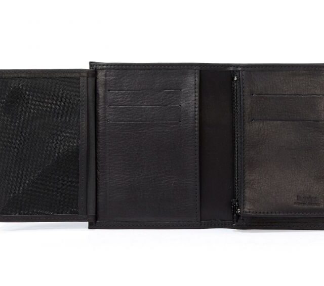 La Guêpe - Petite Maroquinerie - Portefeuille en cuir noir