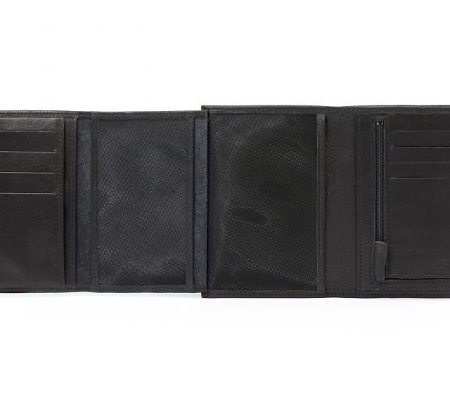 La Guêpe - Petite Maroquinerie - Portefeuille en cuir noir