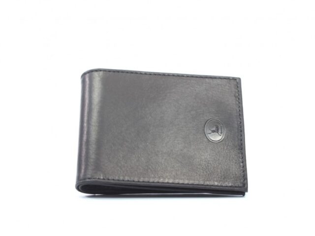 La Guêpe - Petite Maroquinerie - Portefeuille en cuir noir - 007