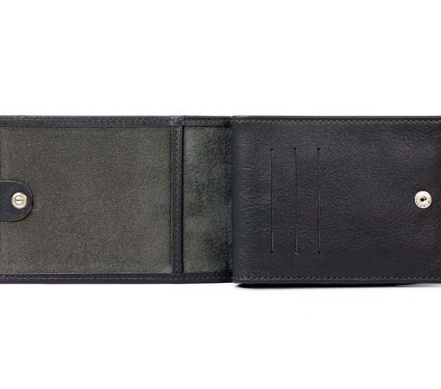 La Guêpe - Petite Maroquinerie - Portefeuille à l'italienne en cuir - noir - 007