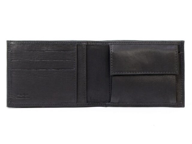 La Guêpe - Petite Maroquinerie - Portefeuille en cuir noir - 007