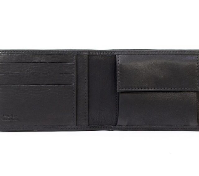 La Guêpe - Petite Maroquinerie - Portefeuille en cuir noir - 007