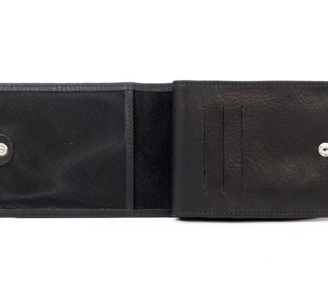 La Guêpe - Petite Maroquinerie - Portefeuille en cuir noir - 007