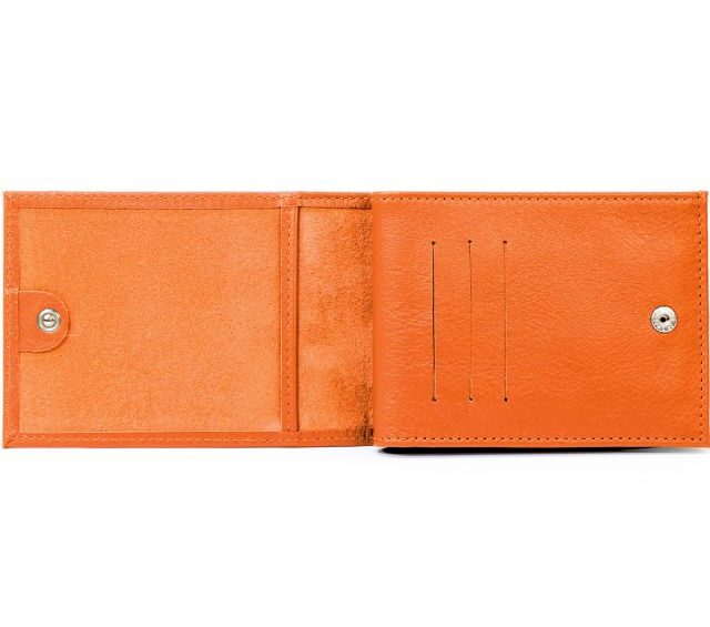 La Guêpe - Petite Maroquinerie - Portefeuille à l'italienne en cuir - orange - 007