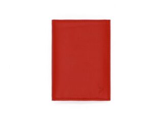 La Guêpe - Portefeuille en cuir rouge – 13 cm, 3 volets – PM-002-02