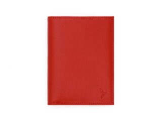 La Guêpe - Portefeuille en cuir rouge  15 cm, 2 volets  PM-006-02