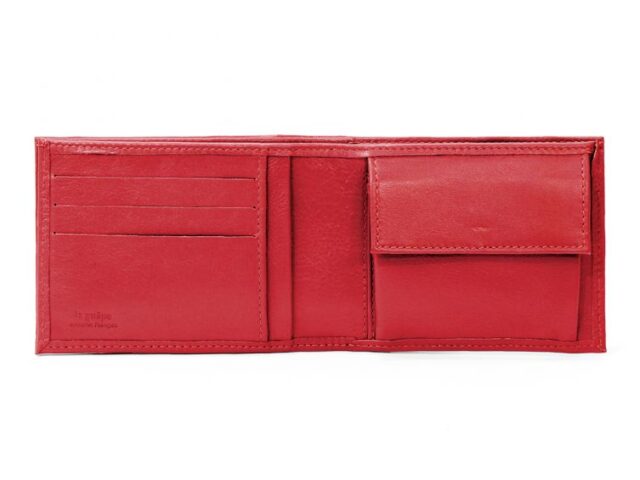 La Guêpe - Petite Maroquinerie - Portefeuille à l'italienne en cuir - rouge - 007