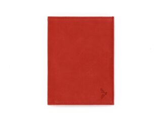 La Guêpe - Portefeuille en cuir souple rouge  15 cm, 3 volets  PM-006-04