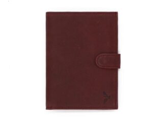 La Guêpe - Portefeuille en cuir souple violet – 15 cm, 3 volets avec patte – PM-009-04