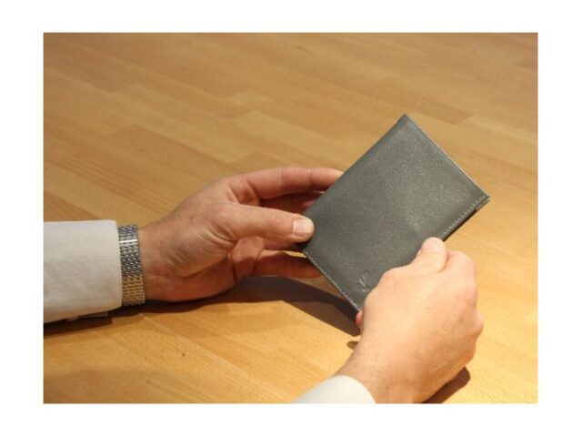 La Guêpe - Petite Maroquinerie - Portefeuille en cuir - taupe - 466