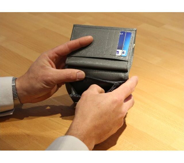 La Guêpe - Petite Maroquinerie - Portefeuille en cuir - taupe - 466