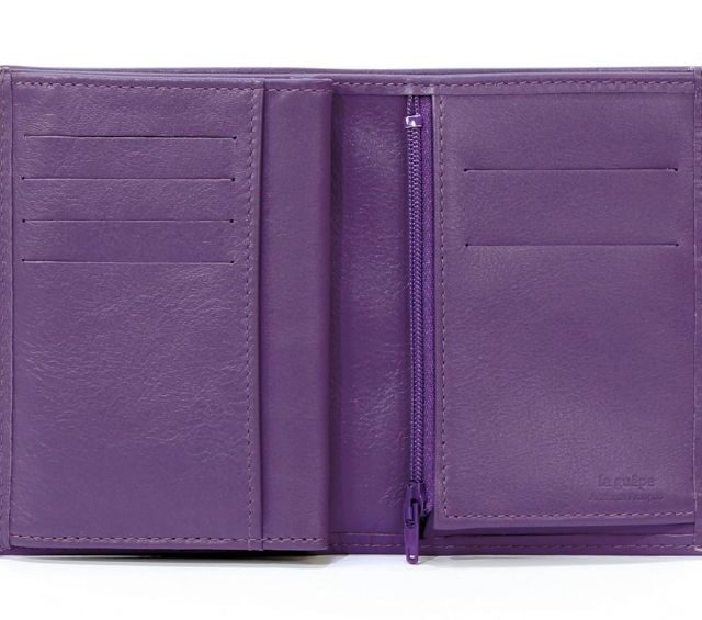 La Guêpe - Petite Maroquinerie - Portefeuille en cuir - violet - 466