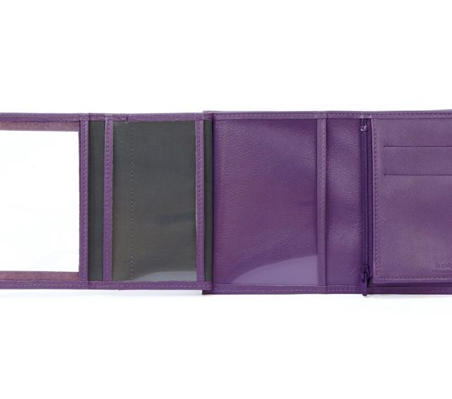 La Guêpe - Petite Maroquinerie - Portefeuille en cuir - violet - 466
