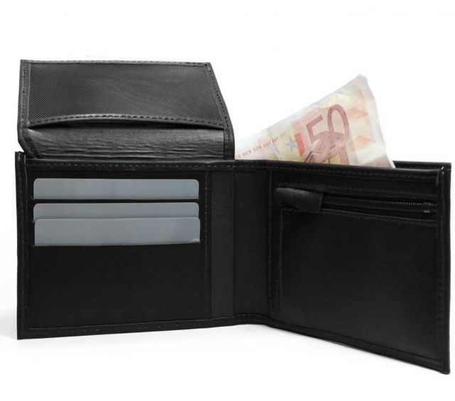 La Guêpe - Petite Maroquinerie - Portefeuille en cuir noir - 427