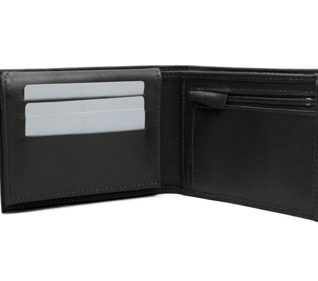 La Guêpe - Petite Maroquinerie - Portefeuille en cuir noir - 427