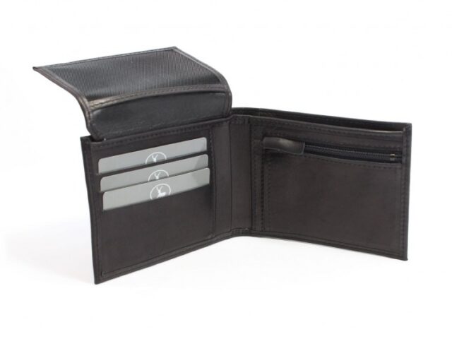 La Guêpe - Petite Maroquinerie - Portefeuille en cuir noir - 427