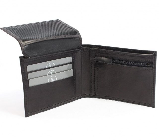 La Guêpe - Petite Maroquinerie - Portefeuille en cuir noir - 427