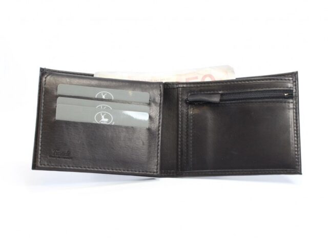 La Guêpe - Petite Maroquinerie - Portefeuille en cuir noir - 427