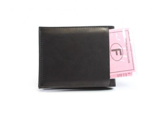 La Guêpe - Petite Maroquinerie - Portefeuille en cuir noir - 427