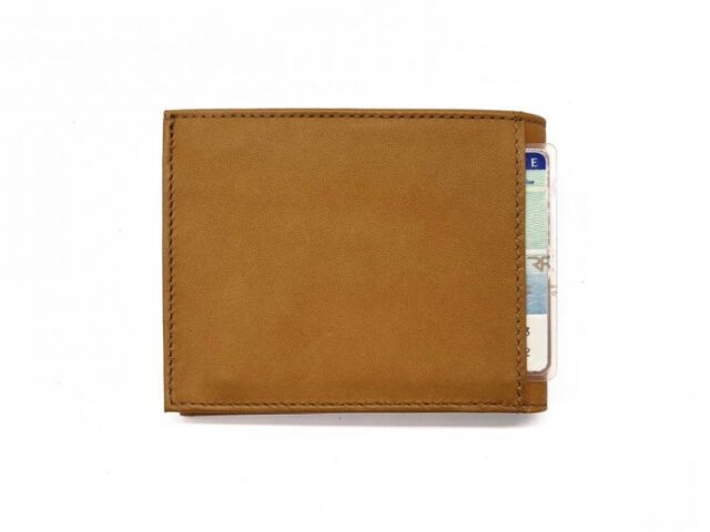 La Guêpe - Petite Maroquinerie - Portefeuille "Luxe" en cuir gold - 12 cm 3 volets à l'italienne - PM-015-01