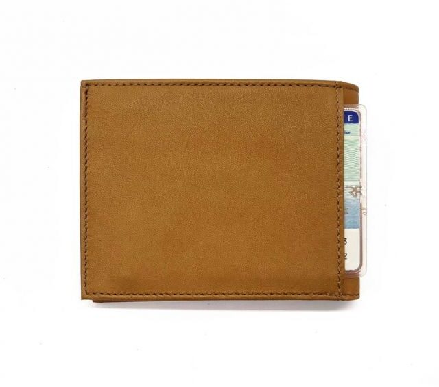 La Guêpe - Petite Maroquinerie - Portefeuille "Luxe" en cuir gold - 12 cm 3 volets à l'italienne - PM-015-01