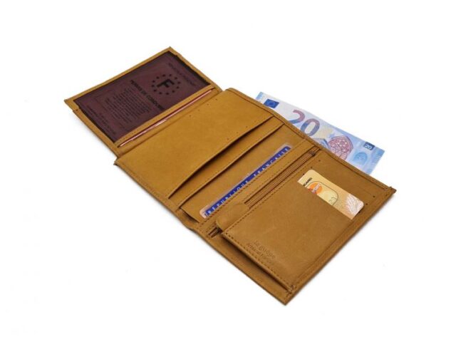 La Guêpe - Petite Maroquinerie - Portefeuille "Luxe" en cuir gold - 13 cm