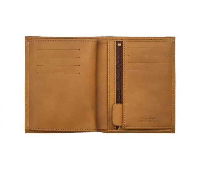 La Guêpe - Petite Maroquinerie - Portefeuille "Luxe" en cuir gold - 13 cm - PM-028-01