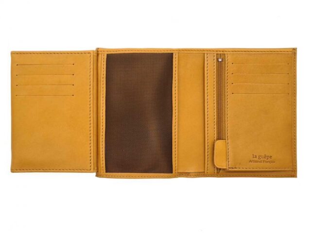 La Guêpe - Petite Maroquinerie - Portefeuille "Luxe" en cuir gold - 13 cm - PM-028-01