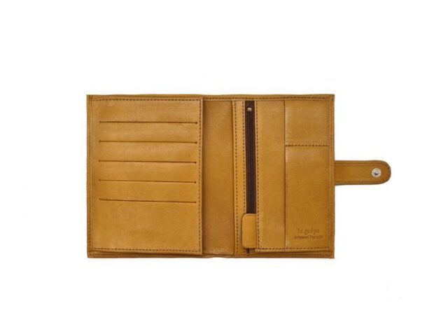 La Guêpe - Petite Maroquinerie - Portefeuille "Luxe" en cuir gold - 15 cm